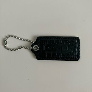 Coach Black Textured Key Holder